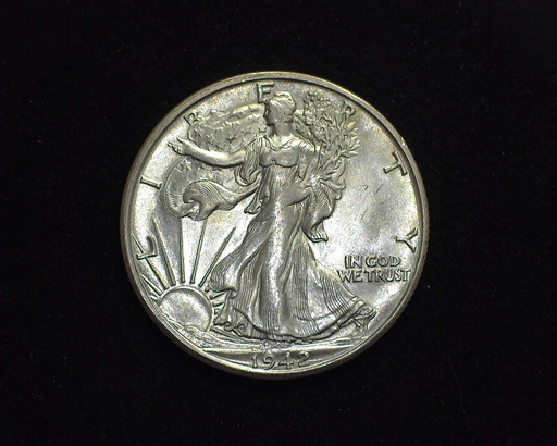 HS&C: 1942 S Half Dollar Walking Liberty BU, MS-64 Coin
