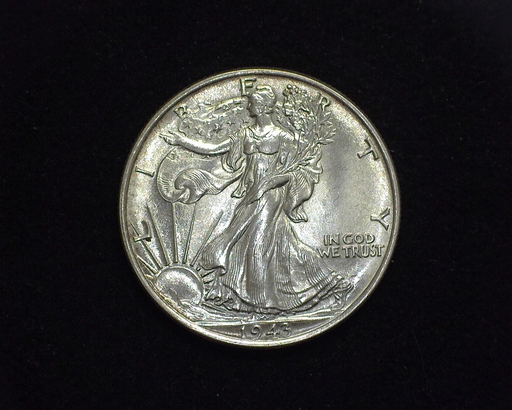HS&C: 1943 Half Dollar Walking Liberty BU, MS-63 Coin