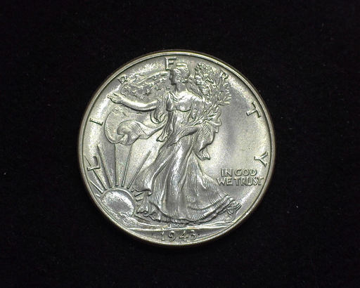 HS&C: 1943 Half Dollar Walking Liberty BU, MS-65 Coin