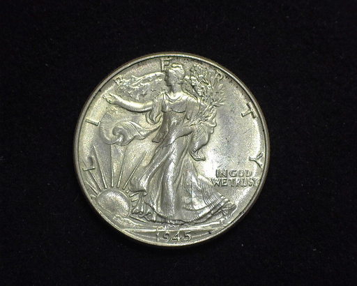 HS&C: 1945 Half Dollar Walking Liberty BU, MS-64 Coin