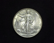 HS&C: 1945 Half Dollar Walking Liberty BU, MS-64 Coin