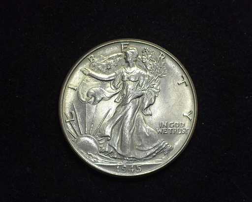 HS&C: 1945 Half Dollar Walking Liberty BU, MS-64 Coin