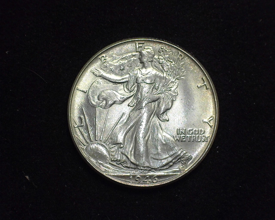 HS&C: 1946 Half Dollar Walking Liberty BU, MS-64 Coin