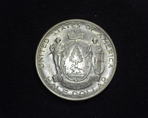 HS&C: 1920 Maine Half Dollar Commemorative BU, MS-63 Coin
