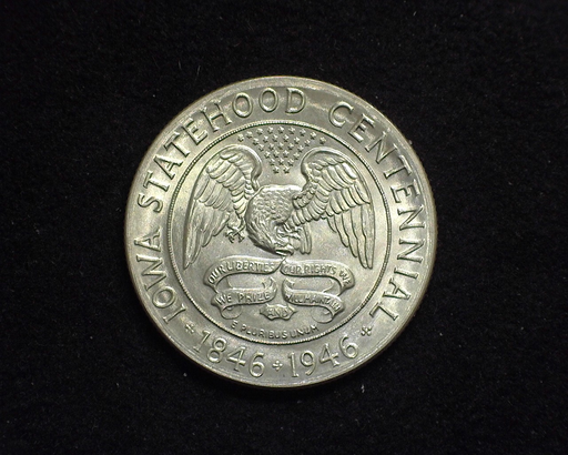 HS&C: 1946 Iowa Half Dollar Commemorative BU, MS-65 Coin