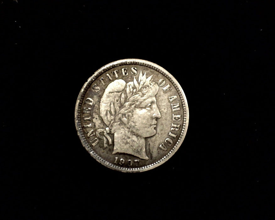 HS&C: 1907 P Barber Dime VF Coin