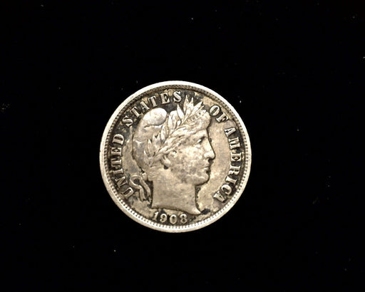 HS&C: 1908 D Barber Dime VF Coin