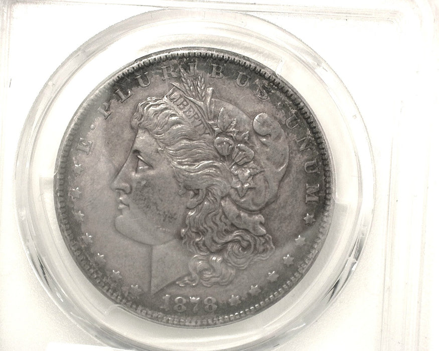 1878 7 tail feathers Morgan Dollar PCGS - AU55 REV-79 REV-79 - US Coin