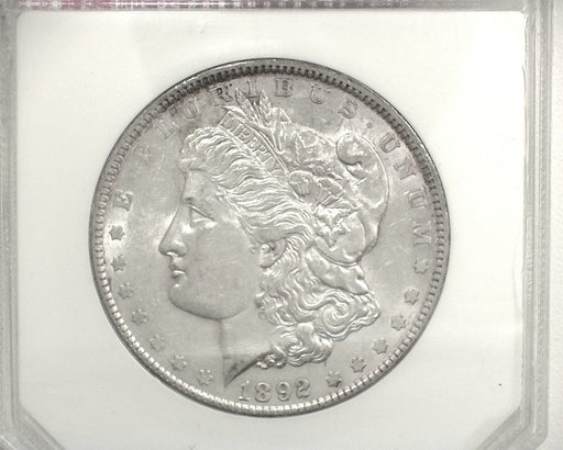 HS&C: 1892 Morgan Dollar PCI - AU58 Cleaned. Coin