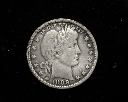 HS&C: 1899   Barber Quarter F/VF  Coin