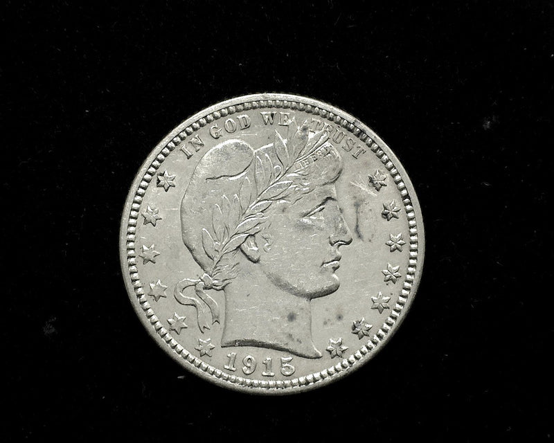 HS&C: 1915   Barber Quarter AU-58  Coin
