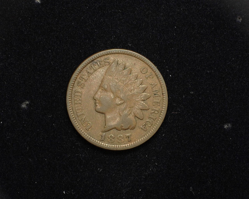 1887 Indian Head Penny/Cent F - US Coin