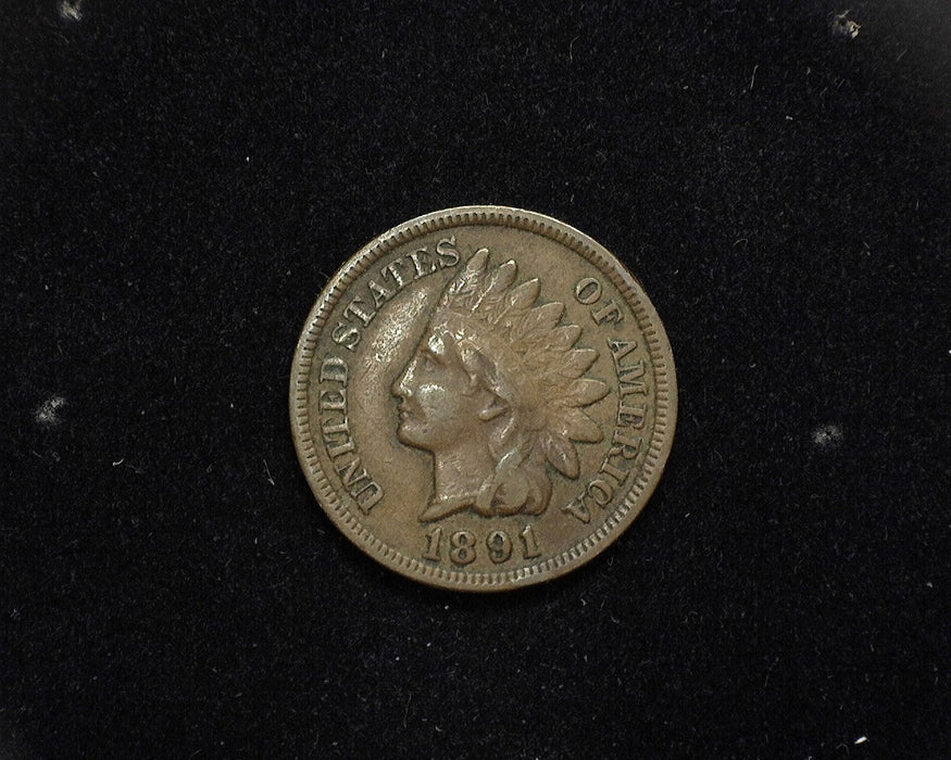 1891 Indian Head Penny/Cent F - US Coin