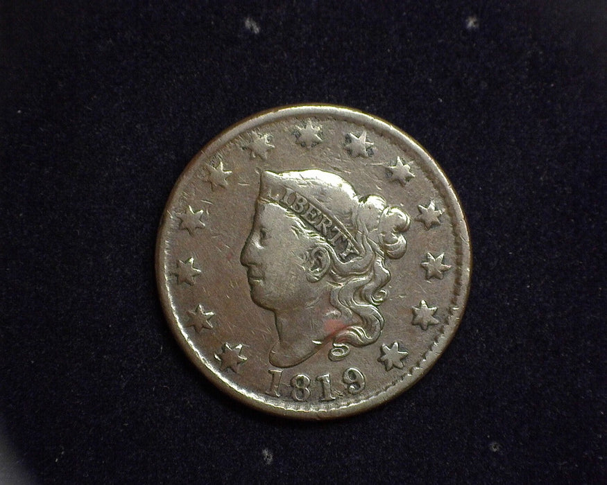 1819 Large Cent Matron Cent F - US Coin