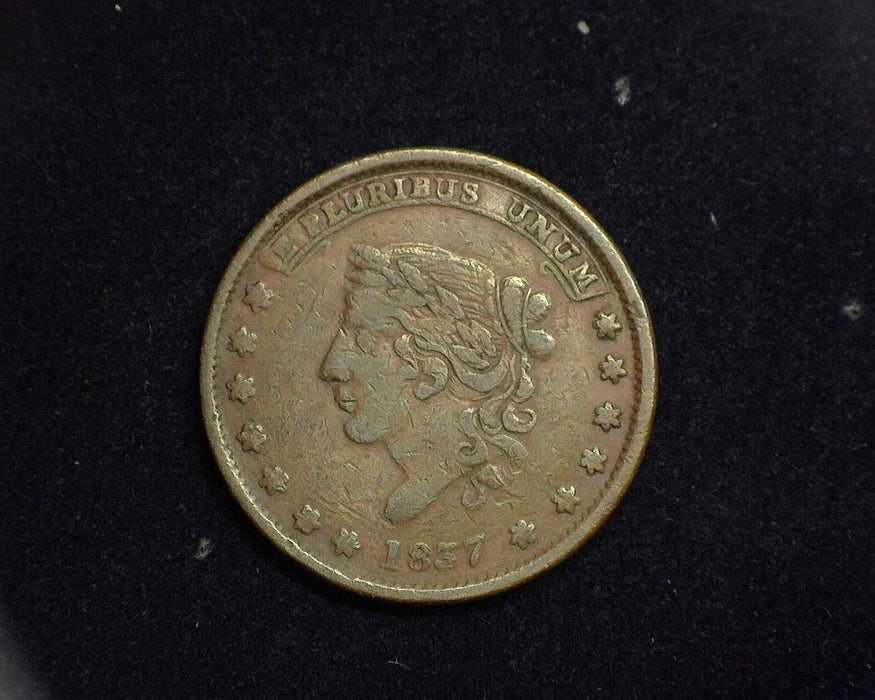 1838 Large Cent Matron Cent VF Loco Foco L55 HT63 - US Coin