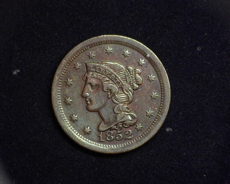 1852 Large Cent Braided Hair Cent VF/XF - US Coin