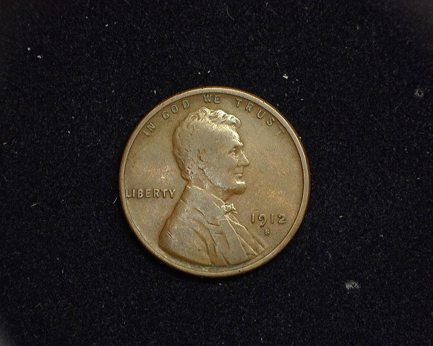 1912 S Lincoln Wheat Cent VG - US Coin