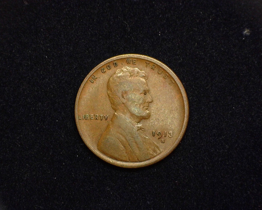 1913 S Lincoln Wheat Cent VG/F - US Coin