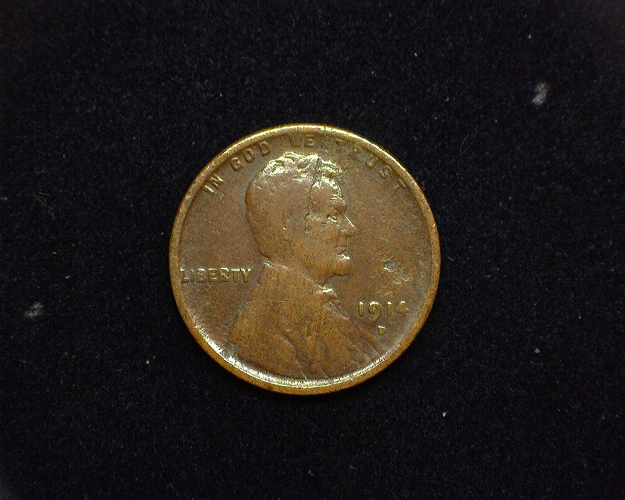 1914 D Lincoln Wheat Cent Some Porosity - US Coin