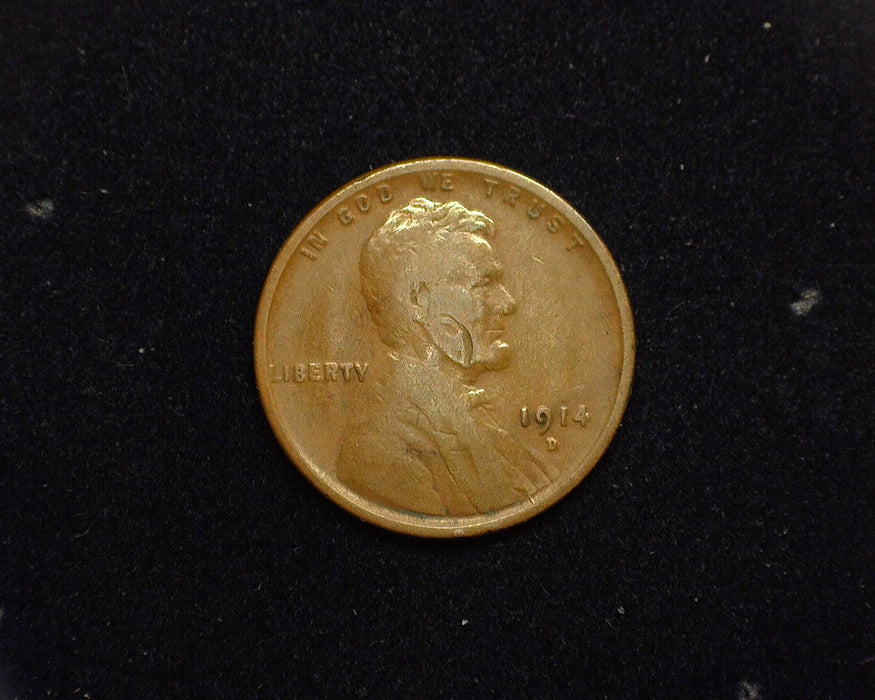 1914 D Lincoln Wheat Cent F - US Coin