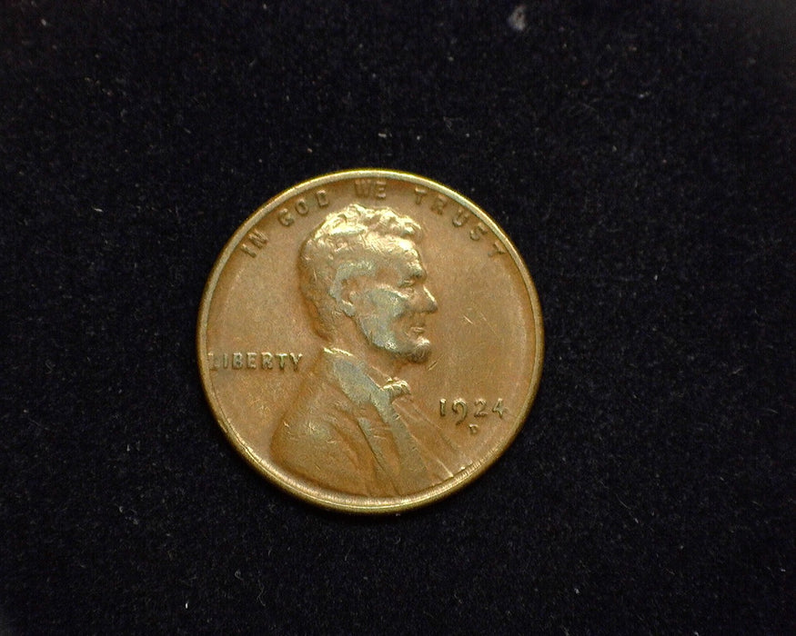 1924 D Lincoln Wheat Cent F - US Coin