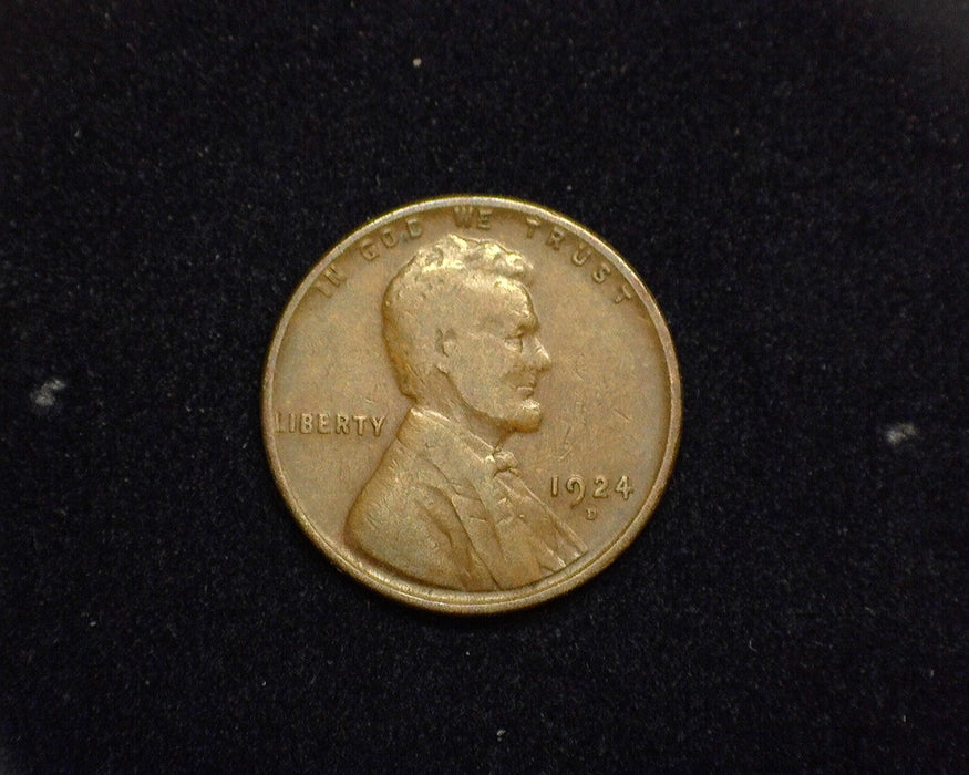 1924 D Lincoln Wheat Cent F - US Coin