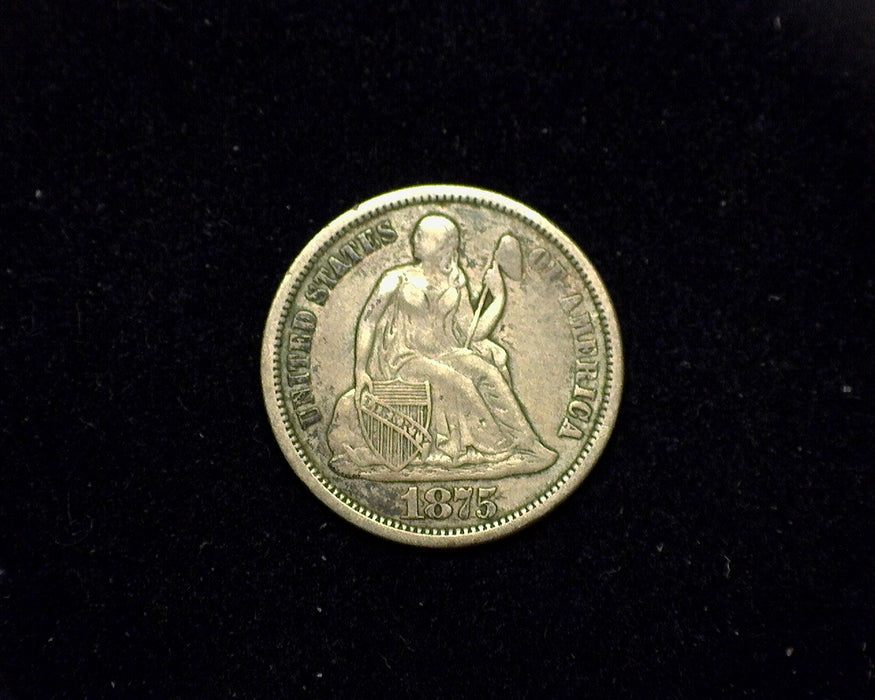 1875 Liberty Seated Dime VF - US Coin