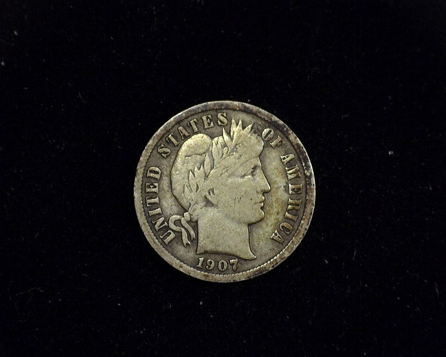 1907 Barber Dime F - US Coin