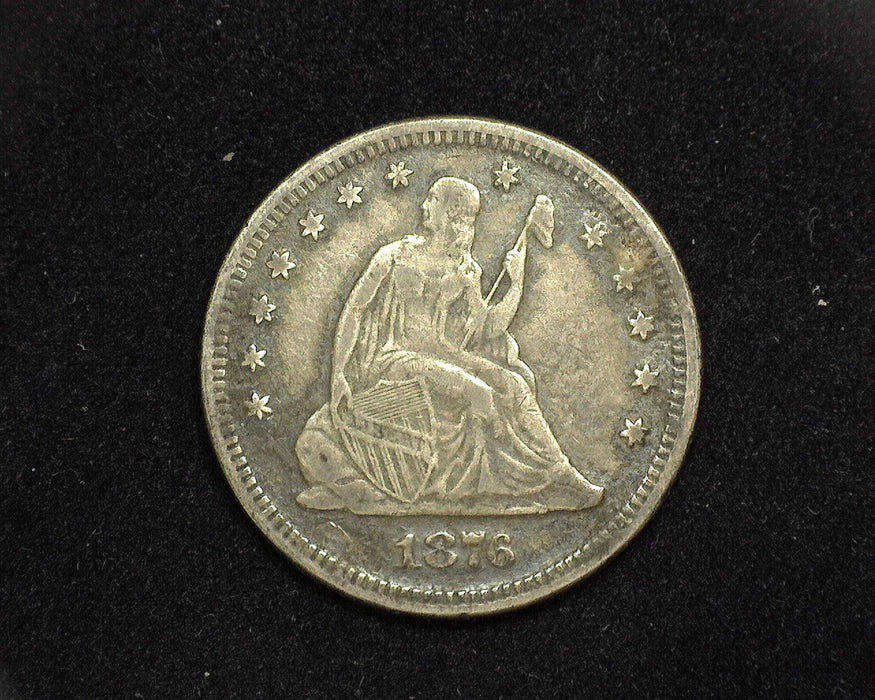 1876 Liberty Seated Quarter VF - US Coin