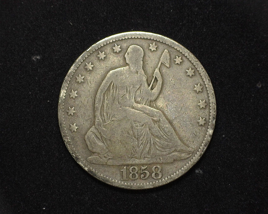 1858 Liberty Seated Half Dollar G - US Coin