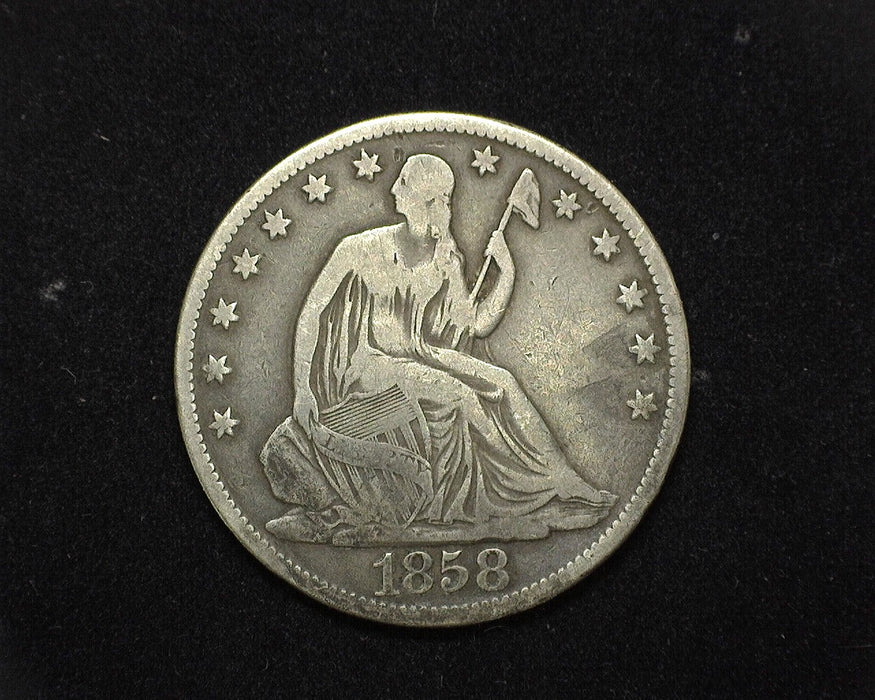 1858 O Liberty Seated Half Dollar VG/F - US Coin
