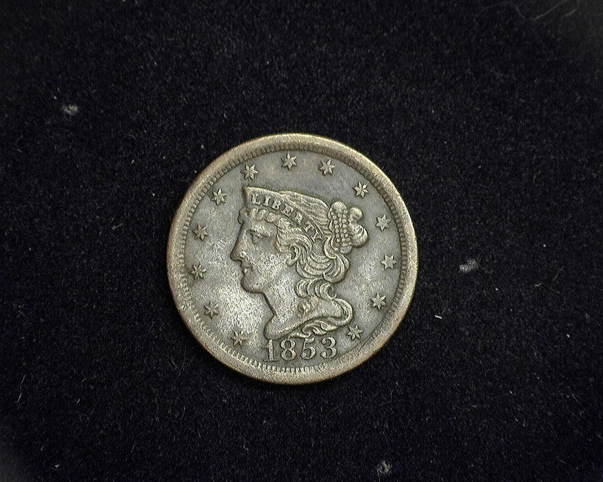 1853 Braided Hair Half Cent XF - US Coin