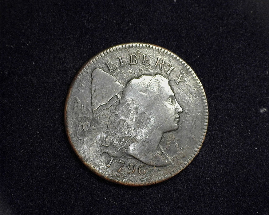 1796 Liberty Cap Large Cent Draped Bust Cent F Scratch porous - US Coin