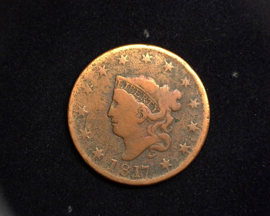1817 13 Star Large Cent Matron Cent G - US Coin