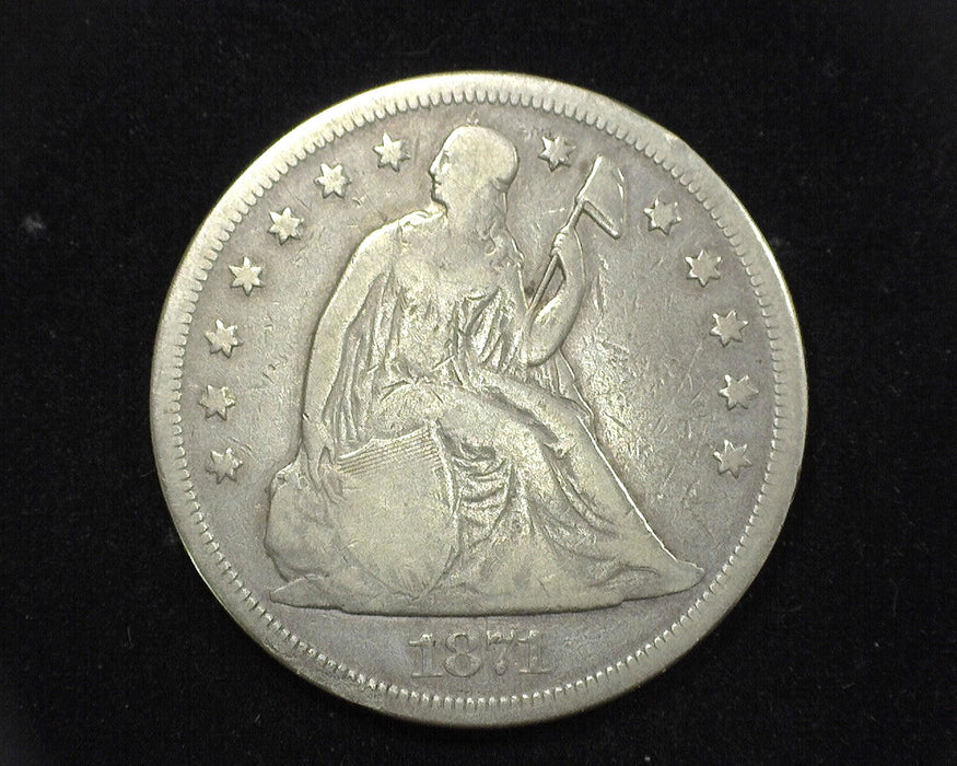 1871 Liberty Seated Dollar VG - US Coin
