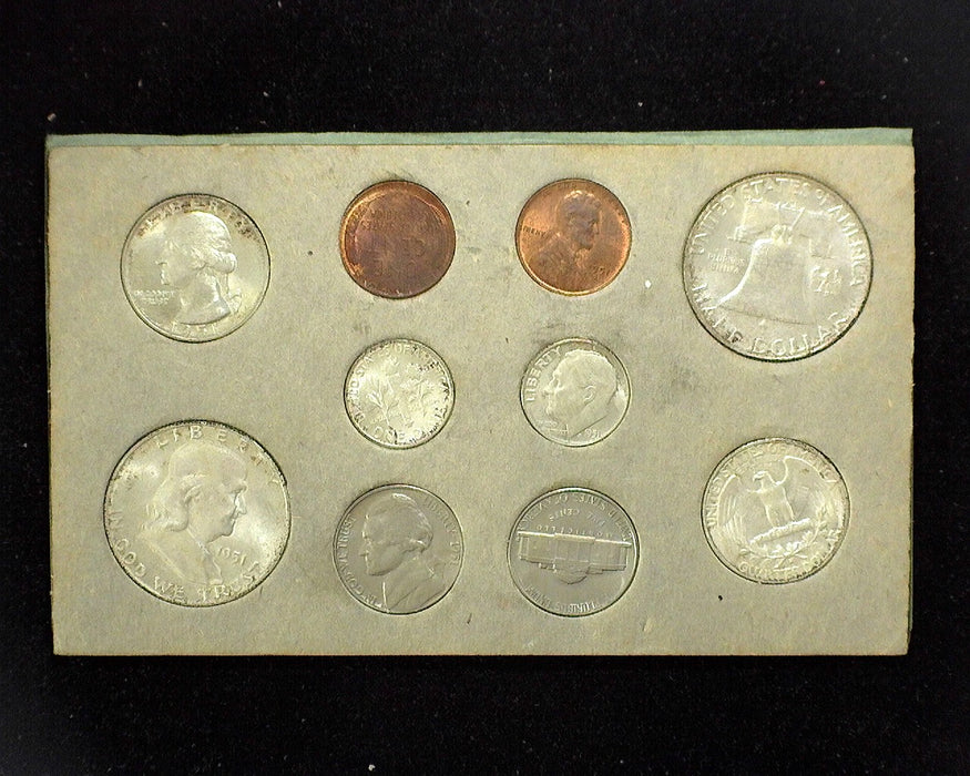 1951 Mint set in the original envelope and cardboards. Nicely toned double coins from all the mints. Nice set.