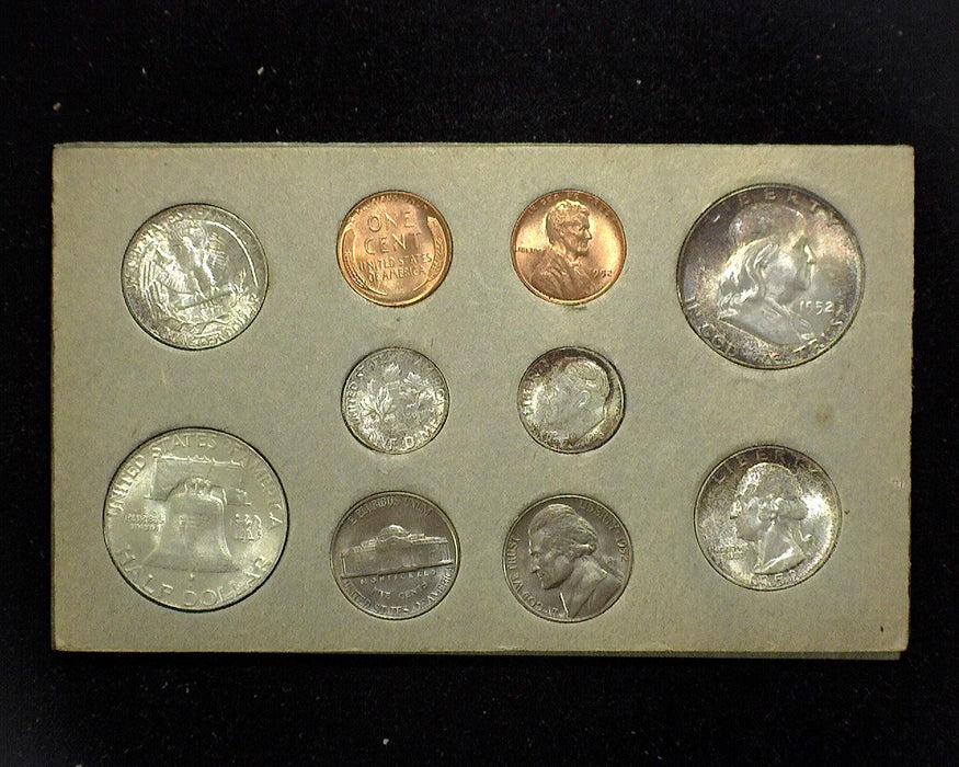 1952 Mint set still in the original envelope and cardboards as mailed from the U.S. Mint. Double coins from all the mints. Beautiful set.