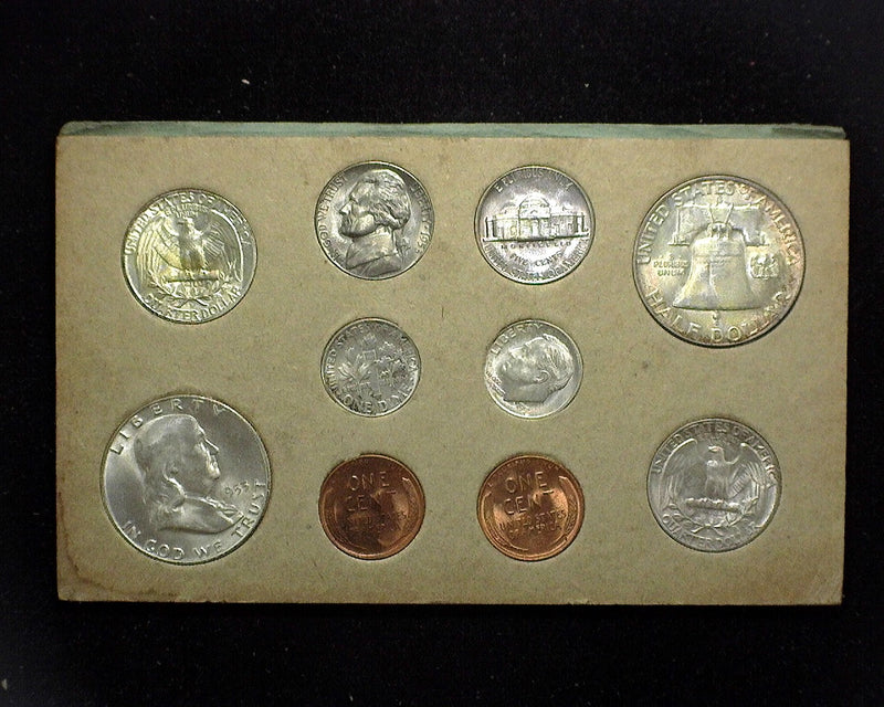 1953 Mint set in the original envelope and cardboards. Double coins from all the mints. Nice set beautifully toned. Nice set.