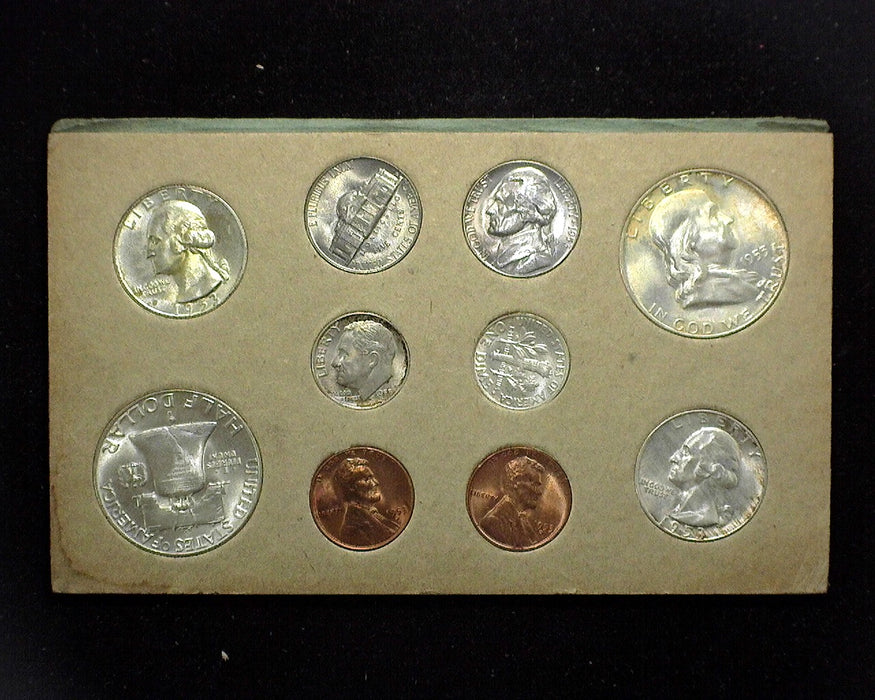 1953 Mint set in the original envelope and cardboards. Double coins from all the mints. Nice set beautifully toned. Nice set.