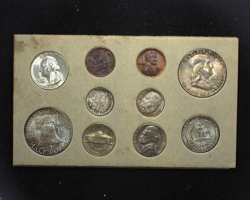 1954 Mint set in the original envelope and cardboards. Nicely toned. Double coins from all the mints. Beautiful set.