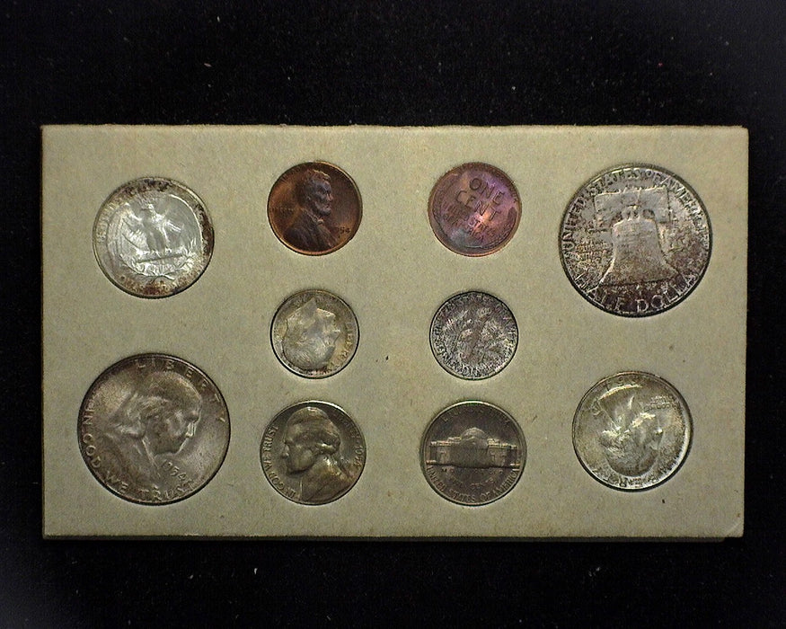 1954 Mint set in the original envelope and cardboards. Nicely toned. Double coins from all the mints. Beautiful set.