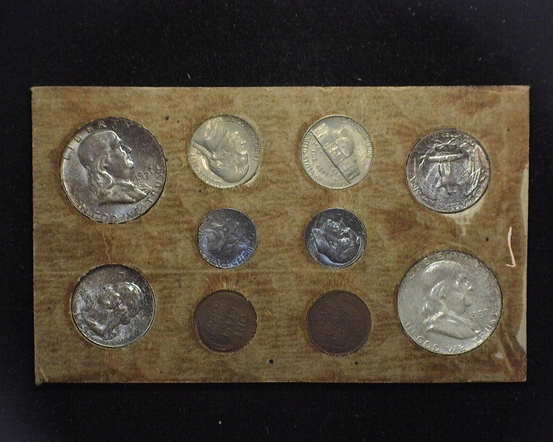 1957 Mint set in the original evelope and cardboards. Double coins from all the mints. Beautifully toned.