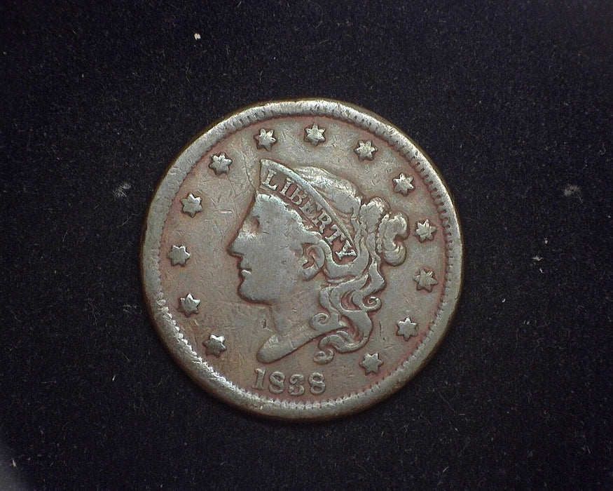 1838 Large Cent Matron Cent VG/F - US Coin
