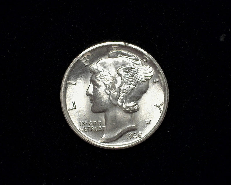1938 D Mercury Dime BU MS-63 FSB - US Coin