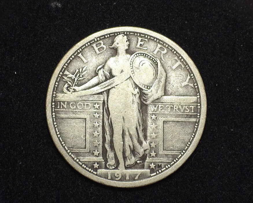 1917 Type 1 Standing Liberty Quarter VG - US Coin