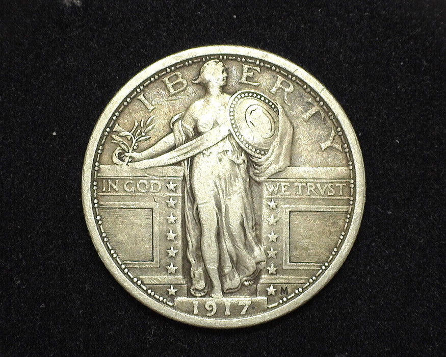 1917 Type 1 Standing Liberty Quarter F/VF - US Coin