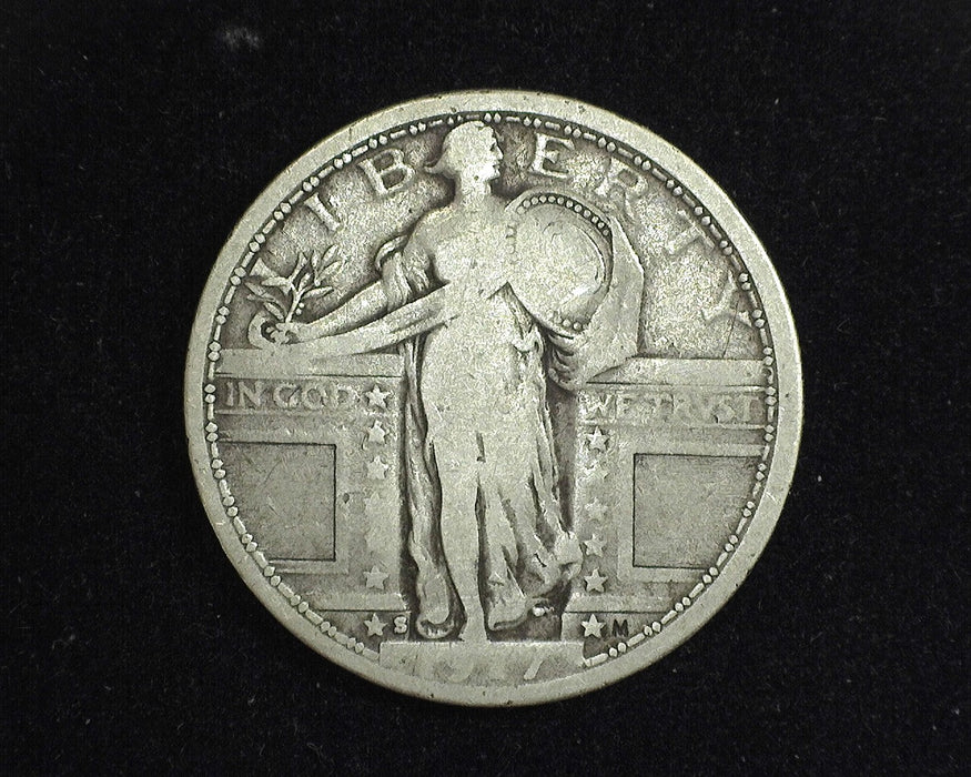 1917 S Type 1 Standing Liberty Quarter VG - US Coin