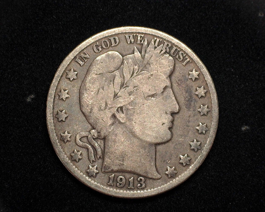 1913 D Barber Half Dollar VG+ - US Coin