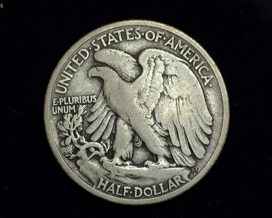 1916 D Walking Liberty Half Dollar VG Obverse. - US Coin