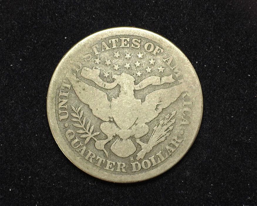 1893 S Barber Quarter G Rim Scratch - US Coin